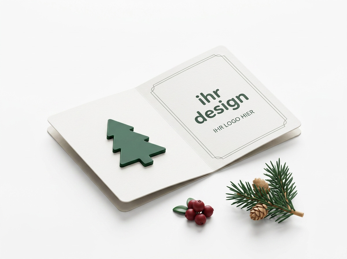 Weihnachtskarte mit eigenem Corporate Design